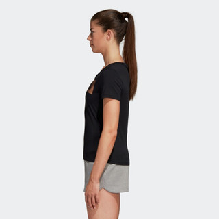 adidas 阿迪达斯 LINEAR FOIL TEE 女子运动T恤 CD1978