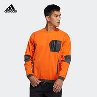 阿迪达斯官网 adidas URBAN CR SWEAT 男女户外运动圆领长袖卫衣GV3520 橙黄/淡灰 A/XS(170/88A)