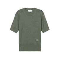 KENZO 凯卓 高田贤三 KENZO 21春夏 女士羊毛/棉圆领短袖针织衫羊毛衫浅军绿色小虎头 FB5 2PU555 3AB 49 S码 160/76A