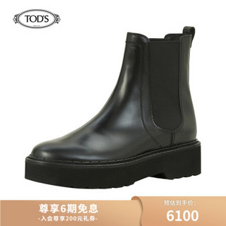 托德斯 TOD'S女鞋女士牛皮踝靴 黑色 42