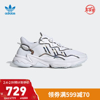 阿迪达斯 adidas官网三叶草OZWEEGO 男女鞋经典运动鞋FV9653 FV9655 FV9654 白/镭射银/灰色/FV9654 35.5(215mm)