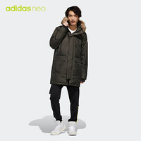 阿迪达斯官网adidas neo 男装冬季运动羽绒服GJ8827 深土地棕/祖母绿 A/L(180/100A)