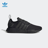 阿迪达斯官网 adidas 三叶草 NMD_R1 男女鞋经典运动鞋FY2925 黑 45(280mm)