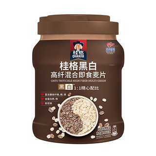 QUAKER 桂格 黑白高纤混合即食麦片 860g*2罐 礼盒装