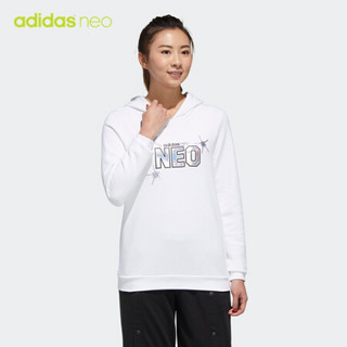 阿迪达斯官网 adidas neo W FAV DEC SWH 女装春秋运动长袖套头卫衣GK8776 白 A/XS(155/80A)