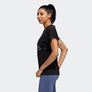 阿迪达斯官方 adidas SS BOS LOGO TEE 女子训练短袖上衣EB4498 黑 A/M(165/88A)