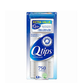 Q-tips 美国山姆进口  纯棉棉花棒 750支*2+30支旅行装 温和无刺激 宝宝也能用
