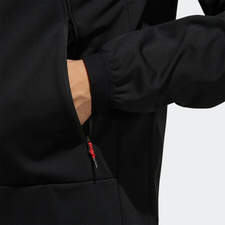 阿迪达斯官网adidas SOFTSHELL HO男装户外运动连帽拉链茄克外套EH3945 黑色 A/3XL(190/112A)