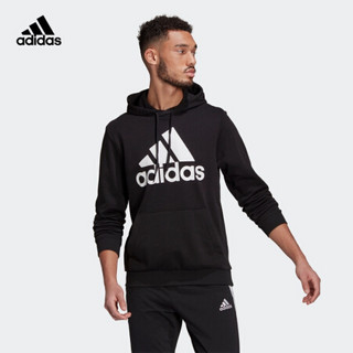 adidas 阿迪达斯 官网 adidas M BL FT HD 男装训练运动连帽卫衣GK9540 黑色/白 A/S(175/92A)