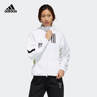 阿迪达斯官网 adidas W adidas W.N.D.女装训练运动夹克外套GL7326 白 A/M(165/88A)