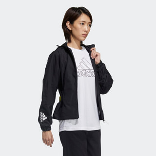 阿迪达斯官网 adidas W adidas W.N.D.女装训练运动夹克外套GM0701 黑色 A/S(160/84A)