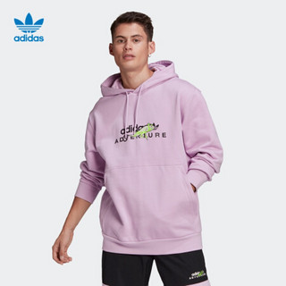 阿迪达斯官网 adidas 三叶草 ADV LOGO HOODY男装运动套头衫GN2326 淡紫色 XL(参考身高:188~192CM)