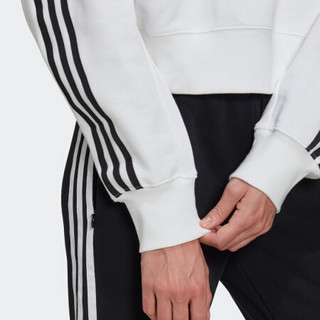 阿迪达斯官网 adidas 三叶草 SHORT HOODIE 女装运动套头衫GN2891 白 30(参考身高:160~165CM)