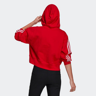 阿迪达斯官网 adidas 三叶草 SHORT HOODIE 女装运动套头衫GN2892 浅猩红 34(参考身高:164~167CM)