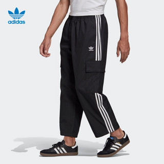 阿迪达斯官网 adidas 三叶草 3-STRIPES CARGO 男装运动裤GN3449 黑色 S(参考身高:173~178CM)