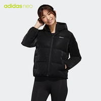 阿迪达斯官网adidas neo 女装冬季运动羽绒服GJ8820 黑色 A/M(165/88A)