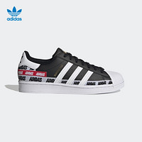 阿迪达斯官网 adidas 三叶草 SUPERSTAR 男女经典运动鞋FX5559 黑/白/红 38(235mm)