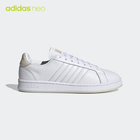 阿迪达斯官网 adidas neo GRAND COURT 男鞋休闲运动鞋FY8238 白/米色 40(245mm)