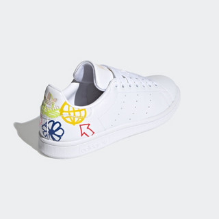 阿迪达斯官网 adidas 三叶草 STAN SMITH W 女鞋经典运动鞋FX5679 白/黄/蓝/红 38.5(235mm)