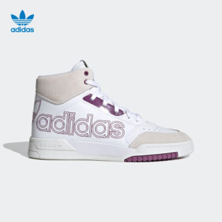 阿迪达斯官网 adidas 三叶草 DROP STEP XL W女鞋中帮经典运动鞋FX9799 白/米色/紫/蓝 38(235mm)