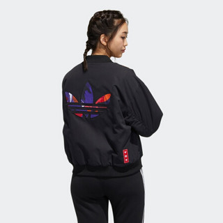 阿迪达斯官网 adidas 三叶草 CNY Bomber 新年款杨幂同款女装冬季运动棉服GN9071 黑色/浅猩红 36(参考身高:166~170CM)