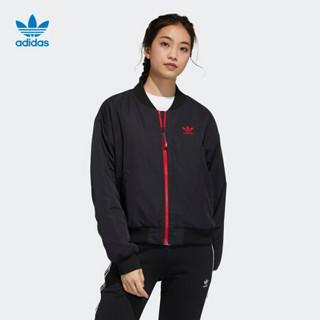 阿迪达斯官网 adidas 三叶草 CNY Bomber 新年款杨幂同款女装冬季运动棉服GN9071 黑色/浅猩红 36(参考身高:166~170CM)