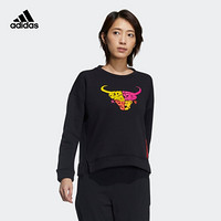 阿迪达斯官网 adidas W CNY SWEAT 新年款女装户外运动套头衫GN9454 黑色 A/XL(170/96A)