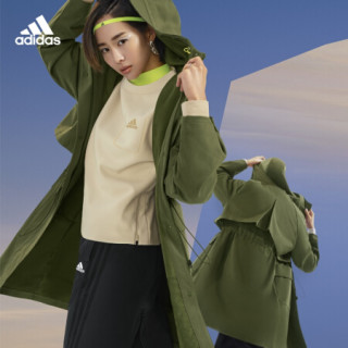 阿迪达斯官网 adidas TECH JKT LONG 女装训练运动夹克外套GP0632 黑色 A/2XL(175/100A)