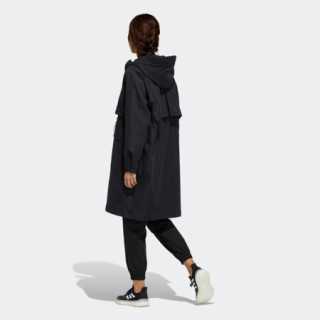 阿迪达斯官网 adidas TECH JKT LONG 女装训练运动夹克外套GP0641 黑色/白 A/S(160/84A)