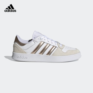 阿迪达斯官网 adidas BREAKNET PLUS 女鞋运动鞋FY9655 白色/米黄/香槟色 38.5(235mm)