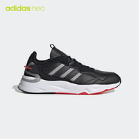 adidas 阿迪达斯 官网 adidas neo FUTUREFLOW 男鞋休闲运动鞋FZ0366 黑/灰/红 40(245mm)