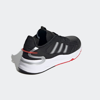 adidas 阿迪达斯 官网 adidas neo FUTUREFLOW 男鞋休闲运动鞋FZ0366 黑/灰/红 43(265mm)