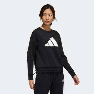 阿迪达斯官网 adidas STR SWEAT 女装训练运动卫衣GP0718 黑色 A/2XL(175/100A)