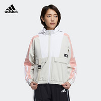 阿迪达斯官网 adidas STR JKT WARM 女装训练运动夹克外套GP0635 侦探灰/白 A/XS(155/80A)