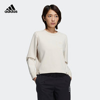 阿迪达斯官网 adidas TECH SWEAT 女装训练运动卫衣GP0728 白色 A/M(165/88A)