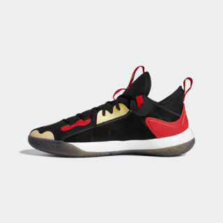 阿迪达斯官网 adidas Harden Stepback 2 男鞋低帮篮球运动鞋FZ1386 黑色/红色/棕黄色 47(290mm)
