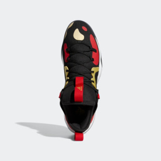 阿迪达斯官网 adidas Harden Stepback 2 男鞋低帮篮球运动鞋FZ1386 黑色/红色/棕黄色 47(290mm)