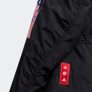 阿迪达斯官网 adidas YG CNY WV JKT 新年款大童装训练运动梭织夹克GP0552 黑色/白 128CM