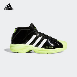 阿迪达斯官网 adidas Pro Model 2G 男鞋中帮篮球运动鞋FZ0900 黑/亮黄/白 42.5(265mm)