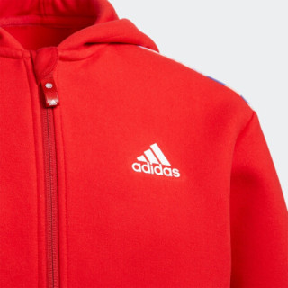 阿迪达斯官网adidas YG CNY WARM HDY新年款大童装训练运动针织夹克GP0555 浅猩红 122CM