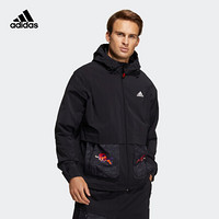 阿迪达斯官网 adidas CNY JKT 新年款男装训练运动夹克外套GP1821 黑色/白 A/2XL(185/108A)