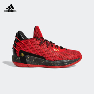 阿迪达斯官网 adidas Dame 7 GCA 男鞋低帮篮球运动鞋FY3442 暗夜红/红色/金色 41(255mm)