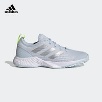 阿迪达斯官网 adidas Court Control W 女鞋运动鞋FZ3647 浅蓝色/银色/荧光黄 36(220mm)