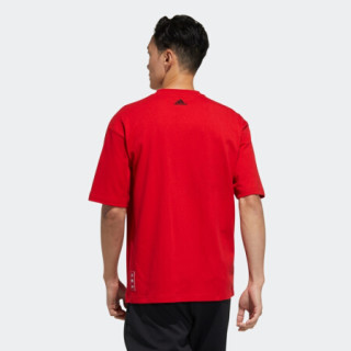 阿迪达斯官网 adidas CNY GFX T 新年款彭于晏同款男装训练运动短袖T恤GP1836 浅猩红 A/XS(170/88A)
