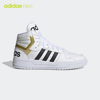 阿迪达斯官网 adidas neo ENTRAP MID 男鞋中帮休闲运动鞋FY4284 白/金/黑 46(285mm)