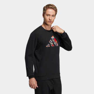阿迪达斯官网 adidas CNY GFX SWT 新年款男装训练运动卫衣GP1837 黑色 A/2XL(185/108A)