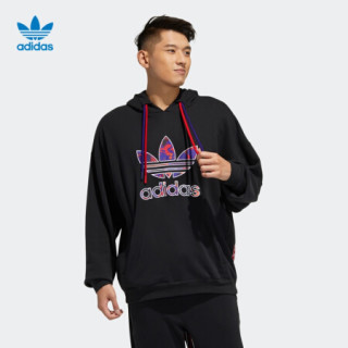 阿迪达斯官网 adidas 三叶草 新年款陈奕迅同款男装运动套头衫GP1865 黑色 L(参考身高:185~188CM)