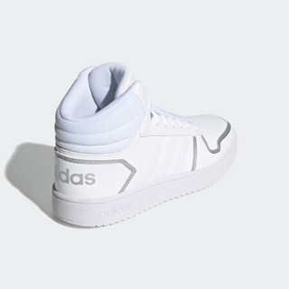 阿迪达斯官网 adidas neo HOOPS 2.0 MID 女鞋休闲运动鞋FY6023 白 38(235mm)