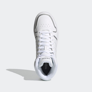 阿迪达斯官网 adidas neo HOOPS 2.0 MID 女鞋休闲运动鞋FY6023 白 38(235mm)