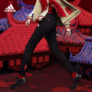 阿迪达斯官网 adidas CNY PT KNIT 新年款张钧甯同款女装训练运动裤装GP0723 黑色 A/S(160/68A)